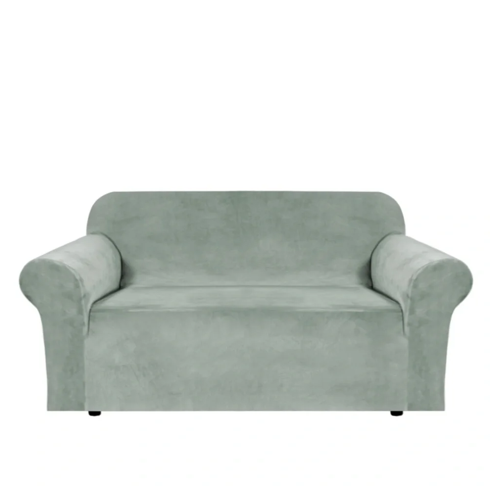 Elegant Green Loveseat Sofa Cover